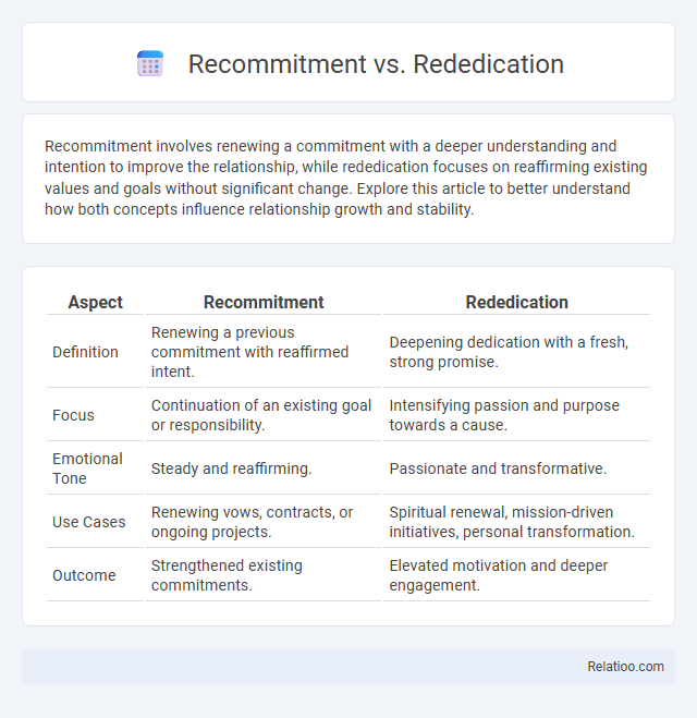 Recommitment vs. Rededication - What is The Difference?