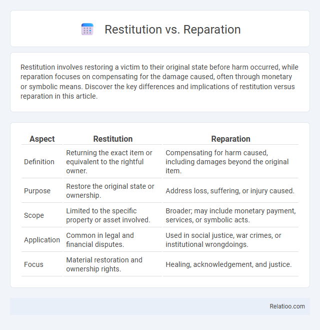 Restitution vs. Reparation - What is The Difference?