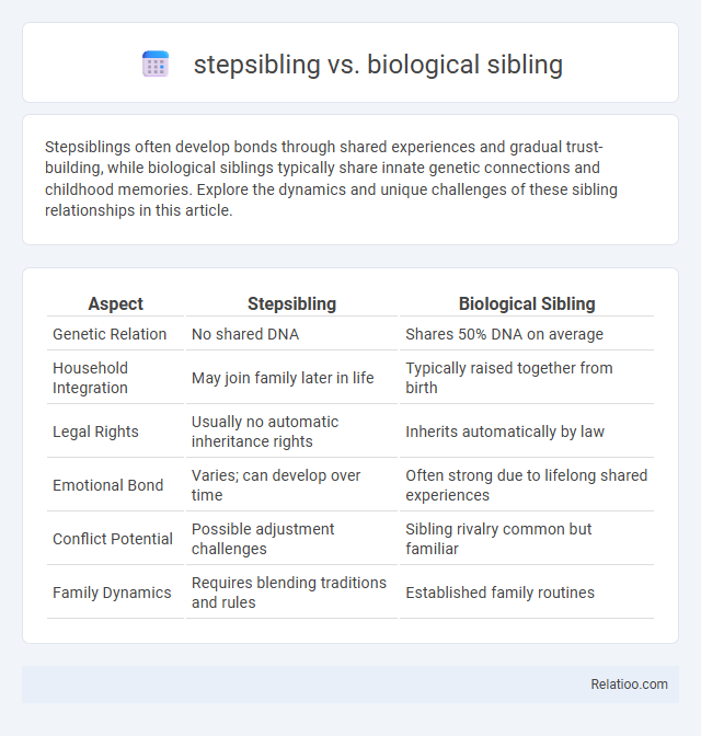 stepsibling vs. biological sibling - What is The Difference?