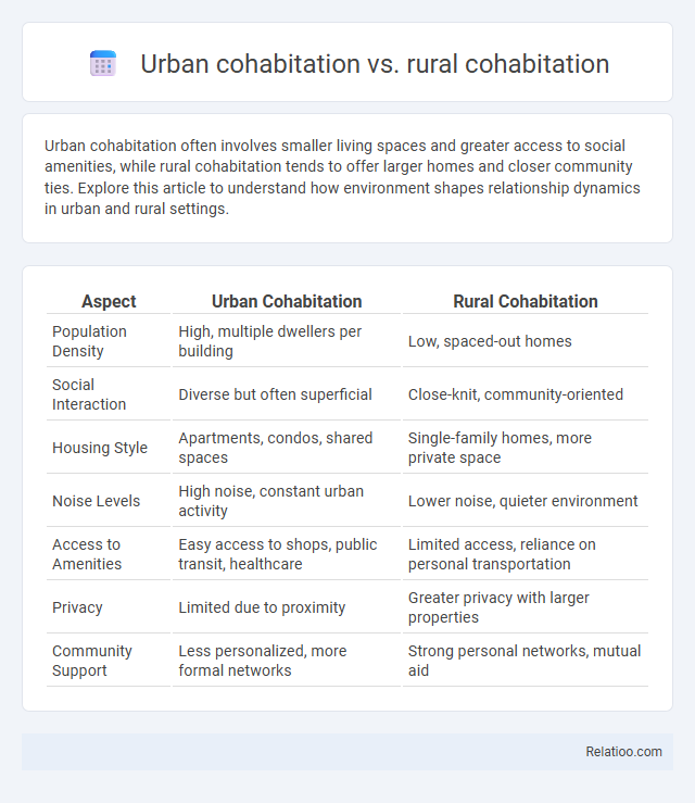 Urban cohabitation vs. rural cohabitation - What is The Difference?