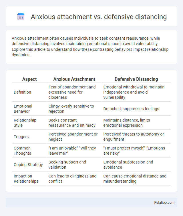 Anxious attachment vs. defensive distancing - What is The Difference?