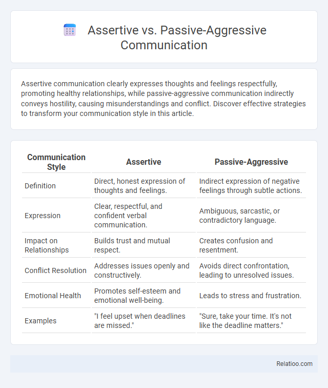 Assertive vs. Passive-Aggressive Communication - What is The Difference?