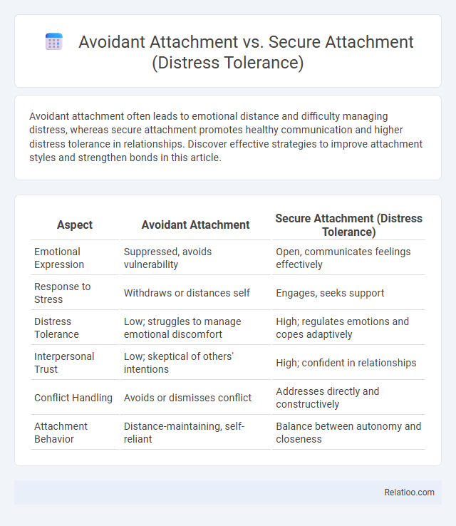 Avoidant Attachment vs. Secure Attachment (Distress Tolerance) - What is The Difference?