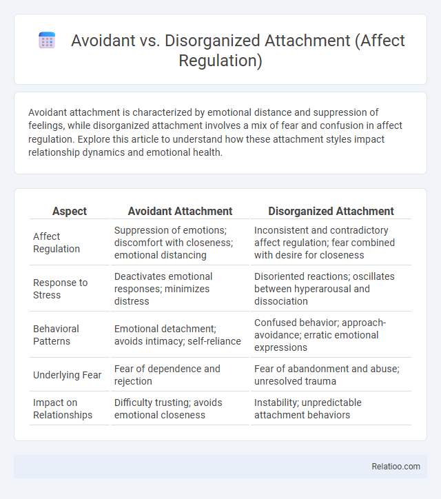 Avoidant vs. Disorganized Attachment (Affect Regulation) - What is The Difference?