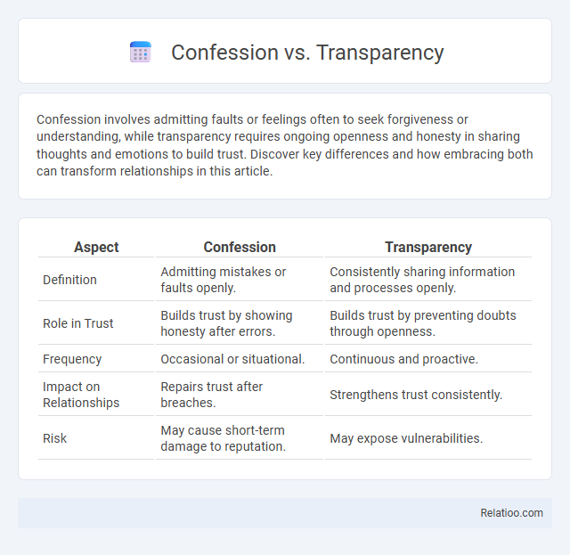 Confession vs. Transparency - What is The Difference?