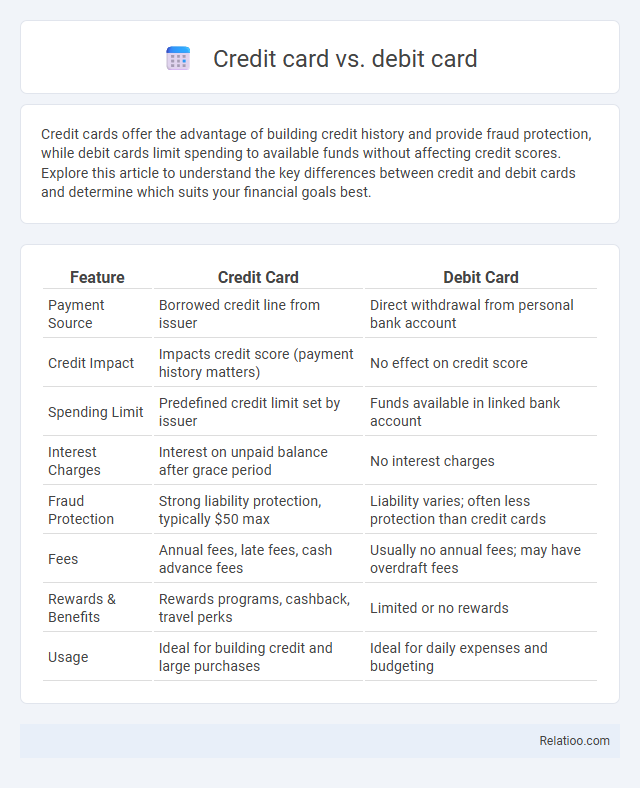 Credit card vs. debit card - What is The Difference?