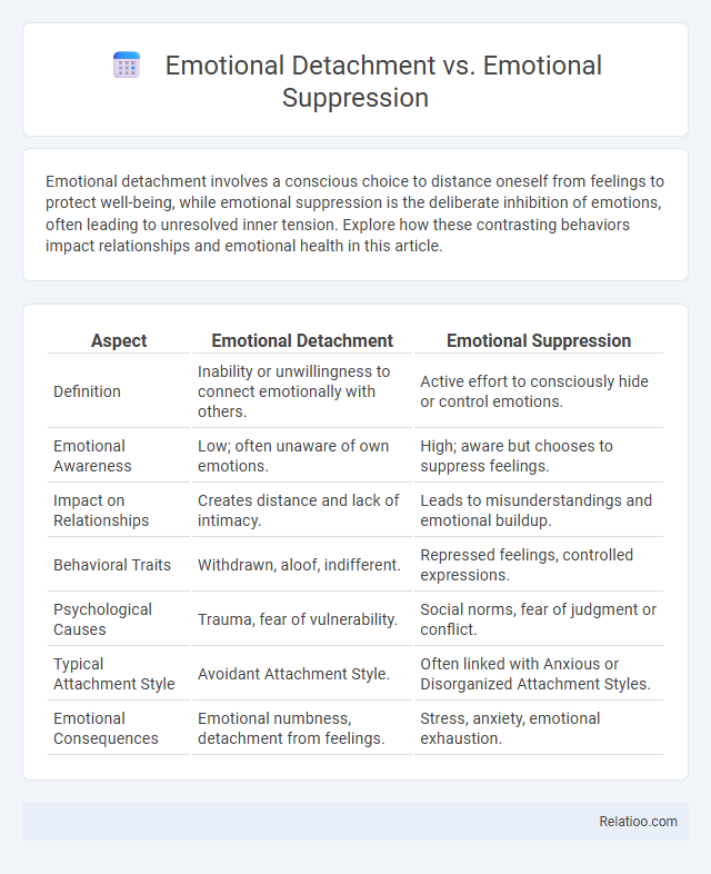 Emotional Detachment vs. Emotional Suppression - What is The Difference?