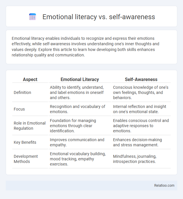Emotional literacy vs. self-awareness - What is The Difference?