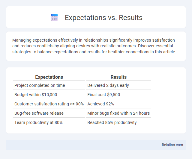 Expectations vs. Results - What is The Difference?