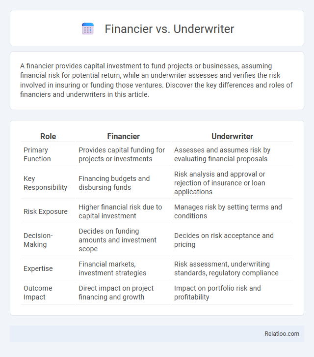 Financier vs. Underwriter - What is The Difference?