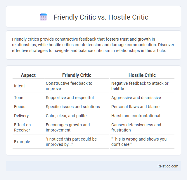 Friendly Critic vs. Hostile Critic - What is The Difference?