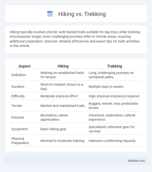 Hiking vs. Trekking - What is The Difference?