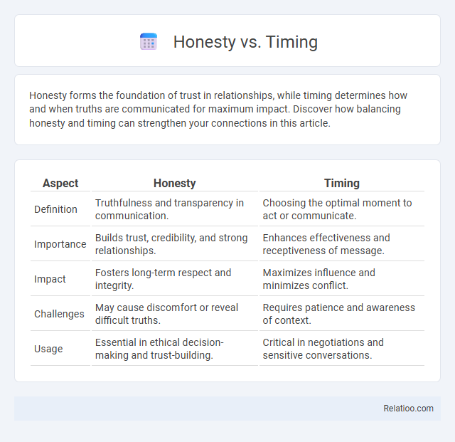 Honesty vs. Timing - What is The Difference?