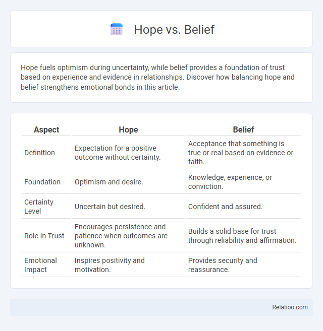 Hope vs. Belief - What is The Difference?