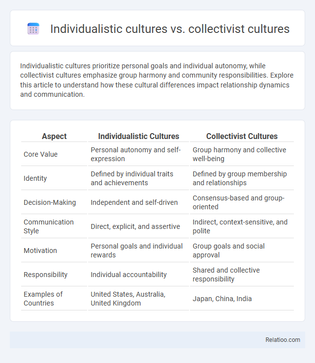 Individualistic cultures vs. collectivist cultures - What is The Difference?