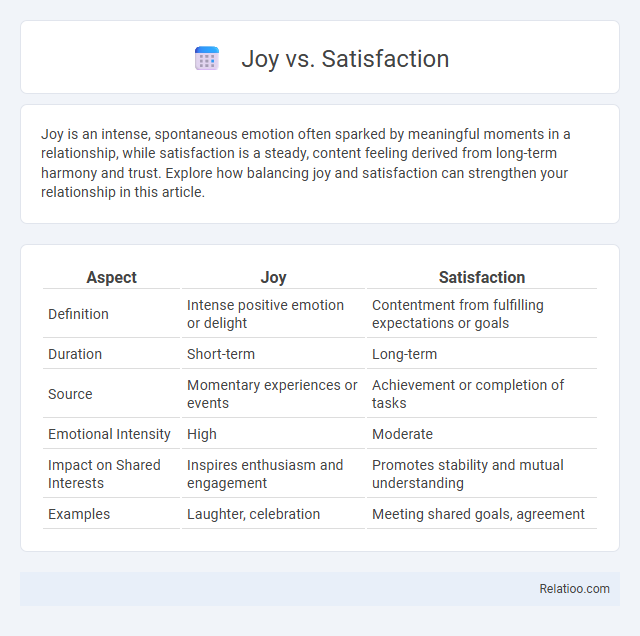 Joy vs. Satisfaction - What is The Difference?