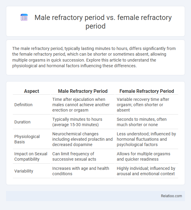 Male refractory period vs. female refractory period - What is The Difference?