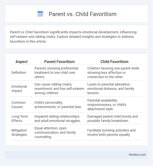 Parent vs. Child Favoritism - What is The Difference?