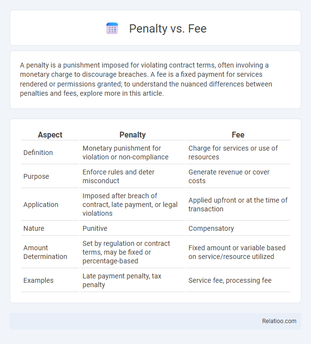 Penalty vs. Fee - What is The Difference?