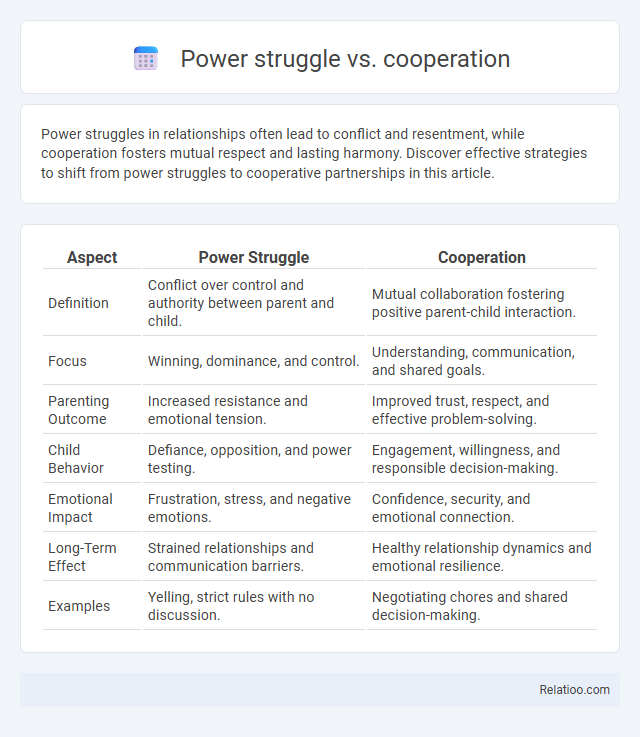 Power struggle vs. cooperation - What is The Difference?