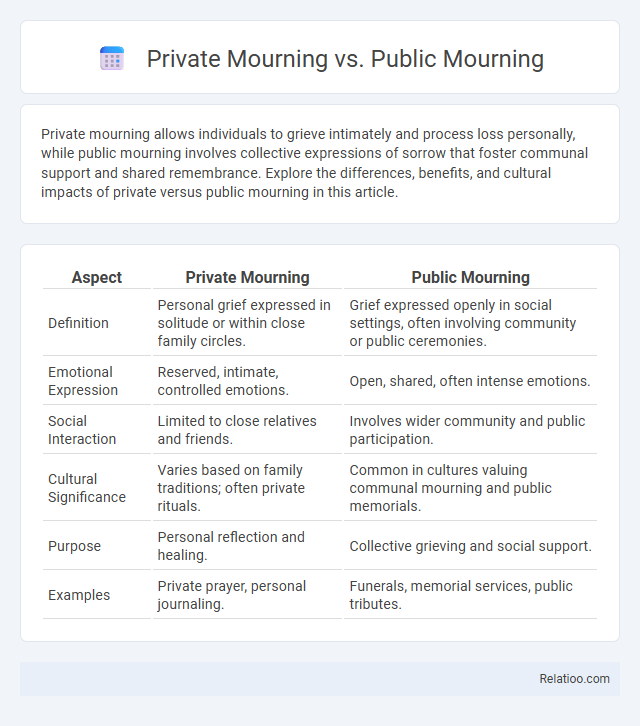 Private Mourning vs. Public Mourning - What is The Difference?