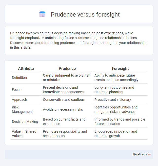 Prudence versus foresight - What is The Difference?