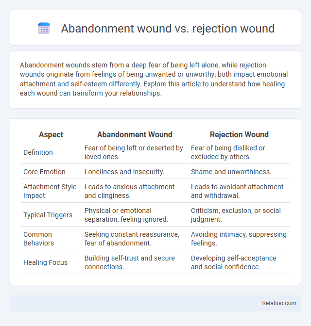Abandonment wound vs. rejection wound - What is The Difference?