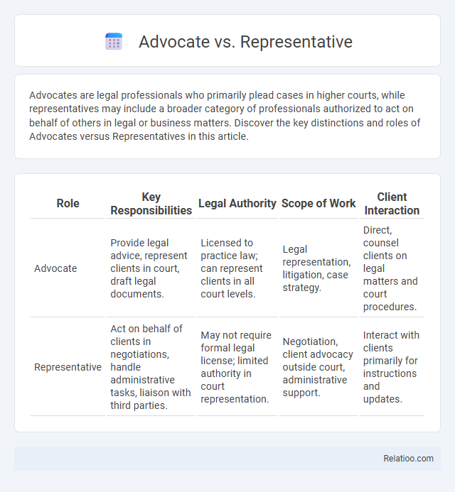 Advocate vs. Representative - What is The Difference?
