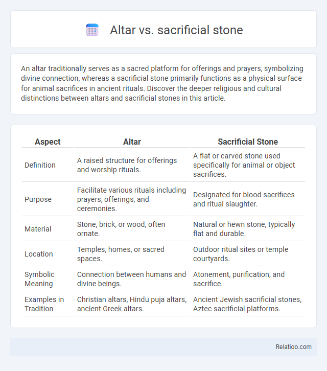 Altar vs. sacrificial stone - What is The Difference?