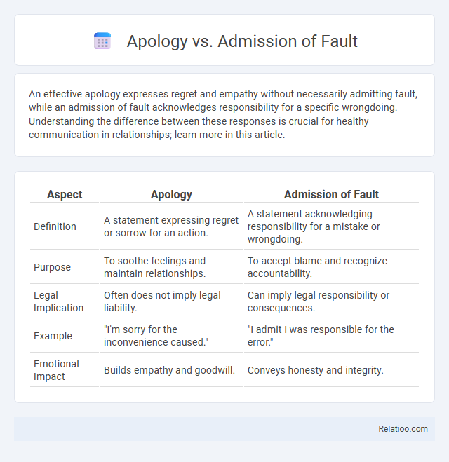 Apology vs. Admission of Fault - What is The Difference?