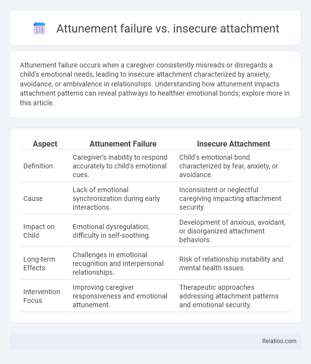 Attunement failure vs. insecure attachment - What is The Difference?