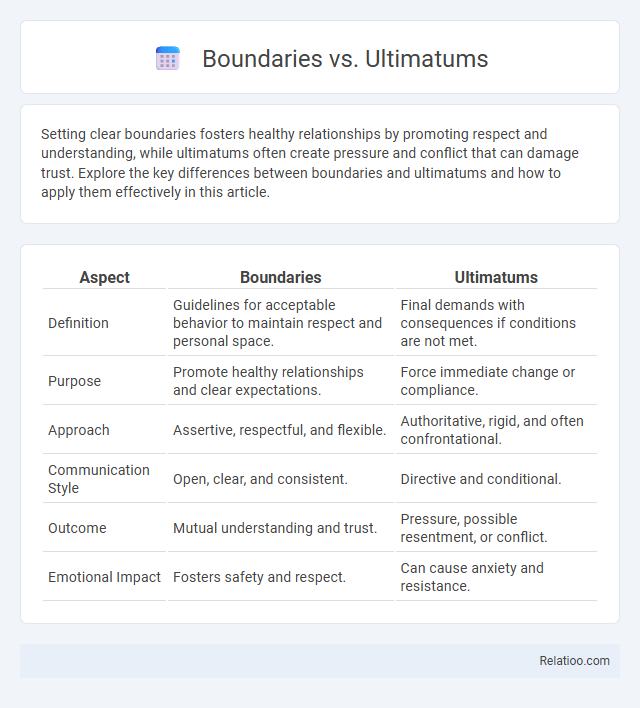 Boundaries vs. Ultimatums - What is The Difference?