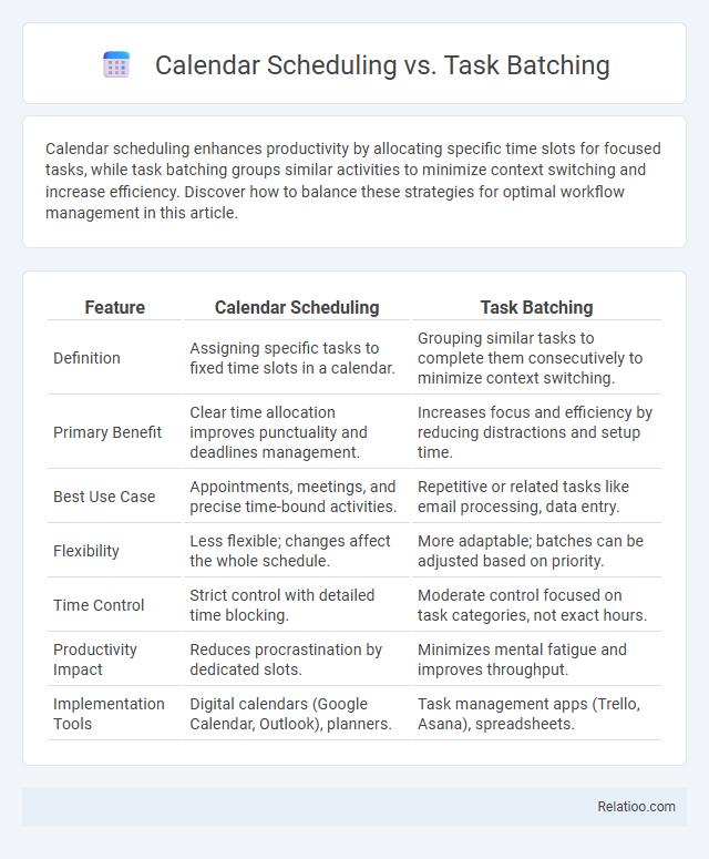 Calendar Scheduling vs. Task Batching - What is The Difference?