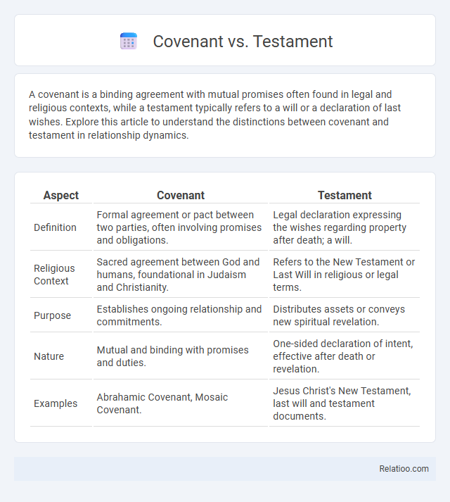Covenant vs. Testament - What is The Difference?