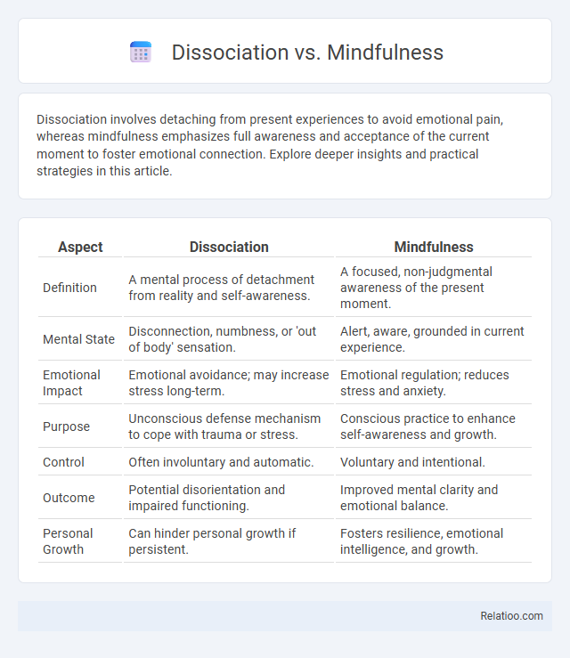 Dissociation vs. Mindfulness - What is The Difference?