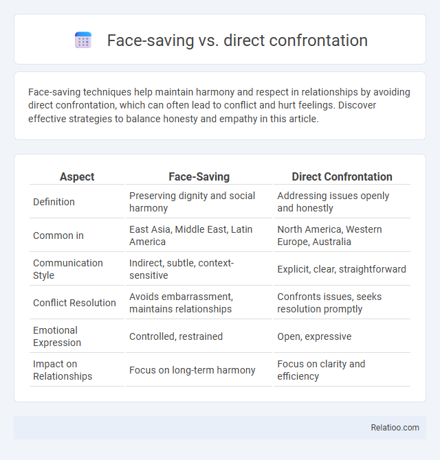 Face-saving vs. direct confrontation - What is The Difference?