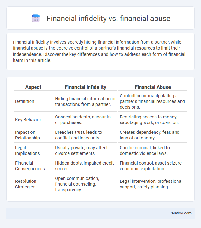 Financial infidelity vs. financial abuse - What is The Difference?