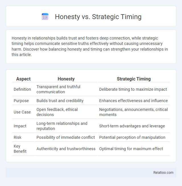 Honesty vs. Strategic Timing - What is The Difference?