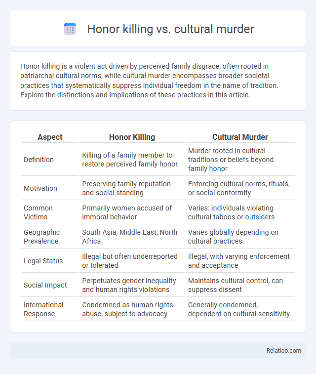 Honor killing vs. cultural murder - What is The Difference?