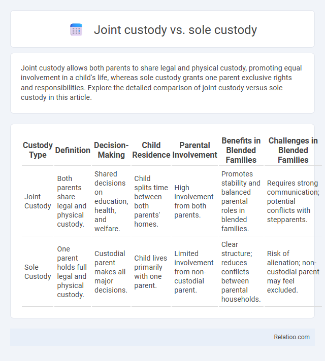 Joint custody vs. sole custody - What is The Difference?