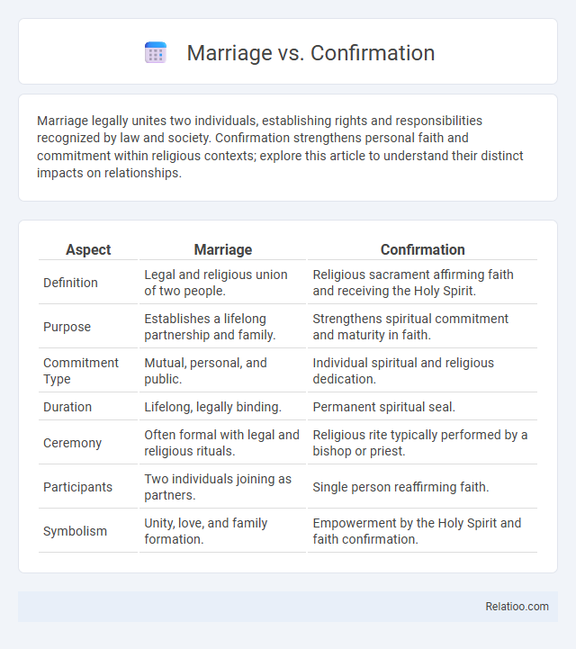 Marriage vs. Confirmation - What is The Difference?