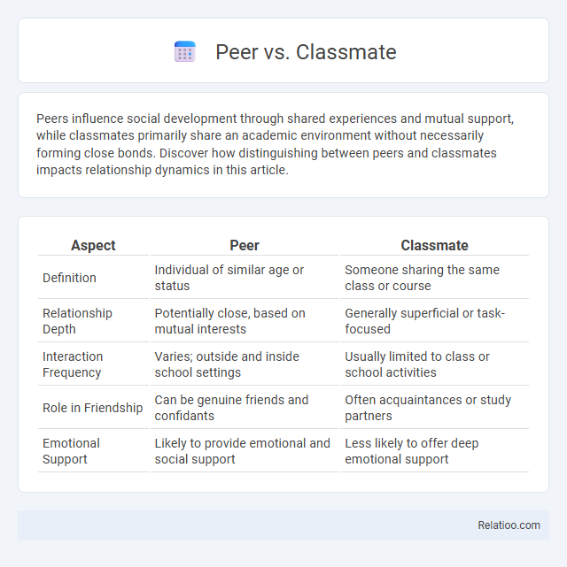 Peer vs. Classmate - What is The Difference?