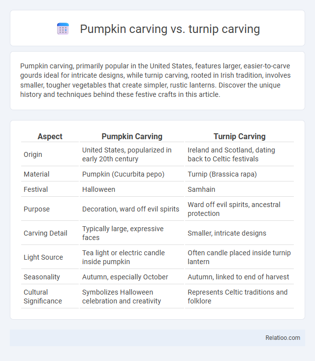 Pumpkin carving vs. turnip carving - What is The Difference?