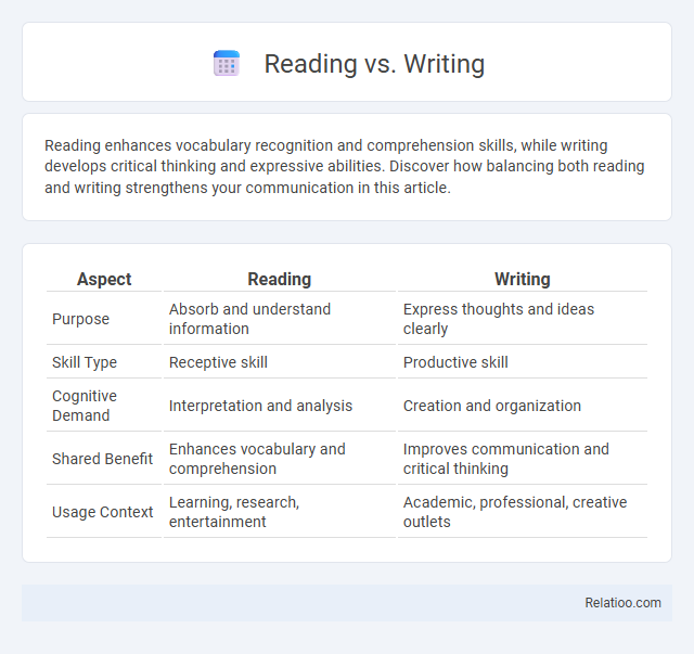 Reading vs. Writing - What is The Difference?