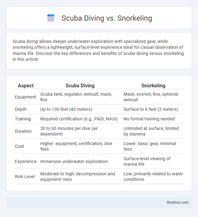 Scuba Diving vs. Snorkeling - What is The Difference?