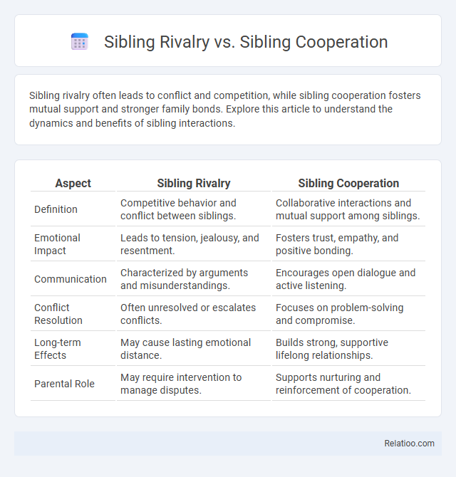 Sibling Rivalry vs. Sibling Cooperation - What is The Difference?