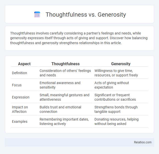Thoughtfulness vs. Generosity - What is The Difference?
