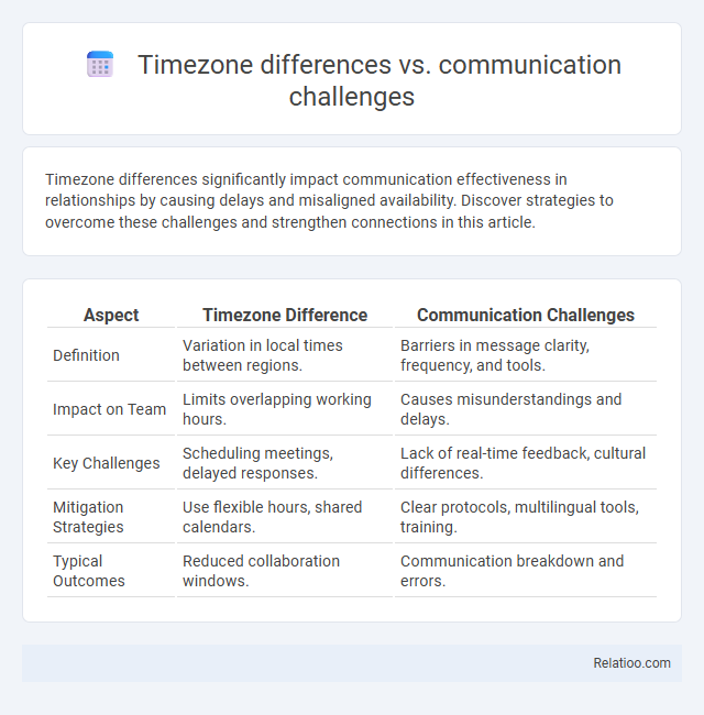 Timezone differences vs. communication challenges