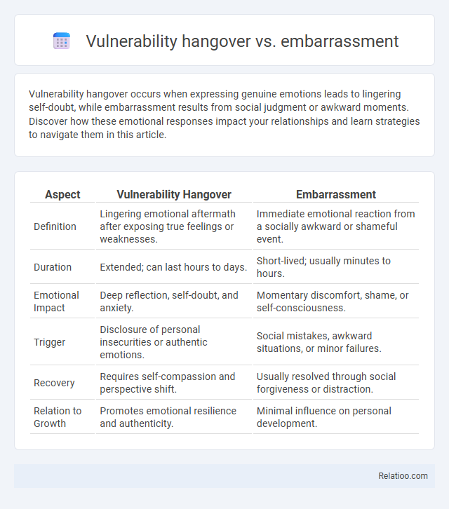Vulnerability hangover vs. embarrassment - What is The Difference?