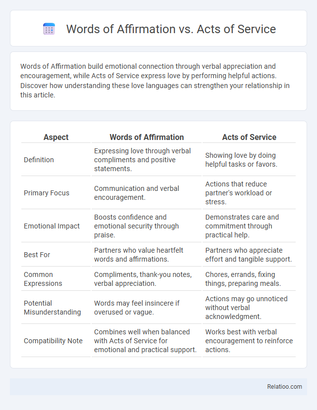 Words of Affirmation vs. Acts of Service - What is The Difference?